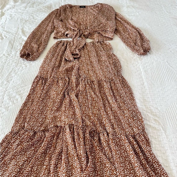 Boho Cottage Core Crop Blouse & Maxi Skirt | XL | VICI Collection Matching Set - Picture 7 of 9